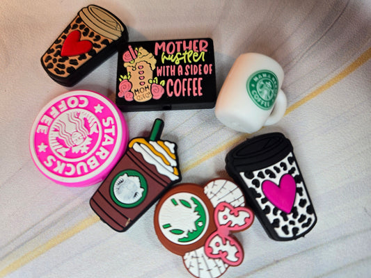 Mixed Coffee Focals- 10 pieces